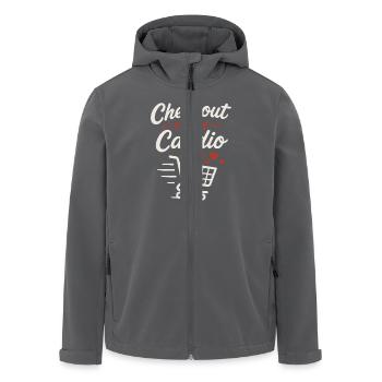 The Competitive Food Shopper Fast Cart - Men’s Recycled Softshell Jacket by Stanley/Stella - anthracite - Front - AI Model Male 185 light (185cm)