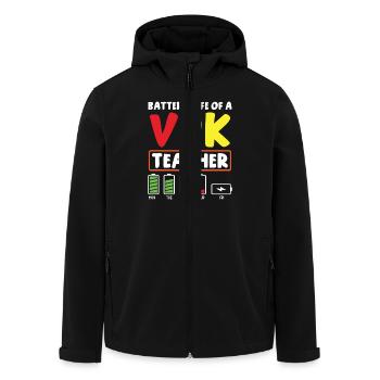 Battery life of a VPK teacher - Men’s Recycled Softshell Jacket by Stanley/Stella - black - Front - AI Model Male 185 light (185cm)