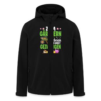 Zum Gärtnern Geboren Zur Arbeit Gezwungen Gärtner - Recycelte Männer Softshell-Jacke von Stanley/Stella - Schwarz - Vorne - AI Model Male 185 light (185cm)