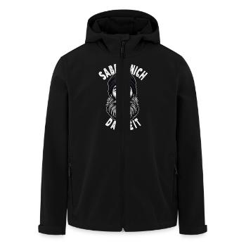 East Frisian North Sea sailor Sabbel nich dat geit - Men’s Recycled Softshell Jacket by Stanley/Stella - black - Front - AI Model Male 185 light (185cm)