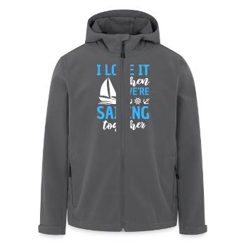 Relation de navigation Naviguer ensemble - Veste softshell homme en polyester recyclé Stanley/Stella - charbon - Devant - AI Model Male 185 light (185cm)