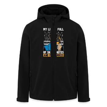 Professeur de musique Ma vie est pleine de musique classique - Veste softshell homme en polyester recyclé Stanley/Stella - noir - Devant - AI Model Male 185 light (185cm)