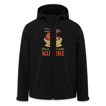Das Leben Ist Besser Mit Kimchi - Recycelte Männer Softshell-Jacke von Stanley/Stella - Schwarz - Vorne - AI Model Male 185 light (185cm)