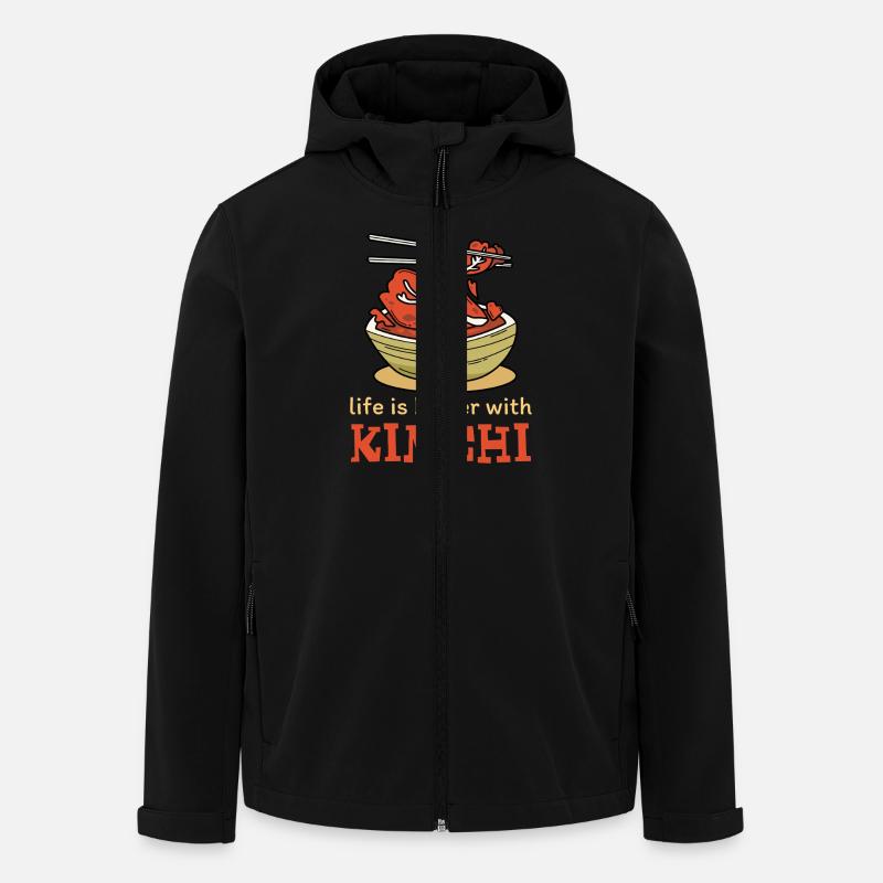 Life is better with kimchi - Men’s Recycled Softshell Jacket by Stanley/Stella - black