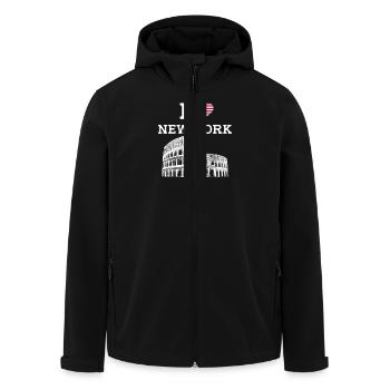 New York Lover Heart Flag États-Unis Colisée - Veste softshell homme en polyester recyclé Stanley/Stella - noir - Devant - AI Model Male 185 light (185cm)