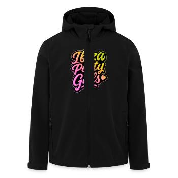 Ibiza Party Girls Bunt - Recycelte Männer Softshell-Jacke von Stanley/Stella - Schwarz - Vorne - AI Model Male 185 light (185cm)