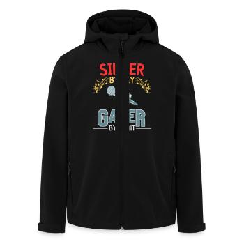 Lustiger Gamer Sänger Spruch Zocker - Recycelte Männer Softshell-Jacke von Stanley/Stella - Schwarz - Vorne - AI Model Male 185 light (185cm)
