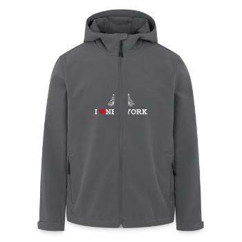 New York Liebhaber Vereinigte Staaten Herz Flagge Turm Wortspiel - Recycelte Männer Softshell-Jacke von Stanley/Stella - Anthrazit - Vorne - AI Model Male 185 light (185cm)