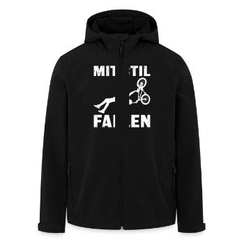 Radfahren MIT STIL FALLEN Radler Lustiges - Recycelte Männer Softshell-Jacke von Stanley/Stella - Schwarz - Vorne - AI Model Male 185 light (185cm)