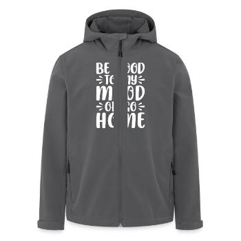 Pilates Enthusiasts Be Good To My Mood Pilates - Men’s Recycled Softshell Jacket by Stanley/Stella - anthracite - Front - AI Model Male 185 light (185cm)