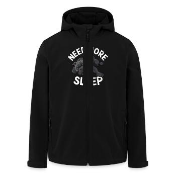 besoin de plus d’illustration de bouledogue de sommeil pour - Veste softshell homme en polyester recyclé Stanley/Stella - noir - Devant - AI Model Male 185 light (185cm)