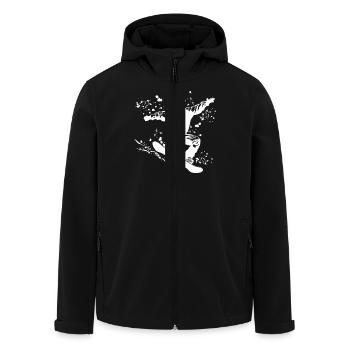 Snowboarder Snowboarding Snowboard - Men’s Recycled Softshell Jacket by Stanley/Stella - black - Front - AI Model Male 185 light (185cm)