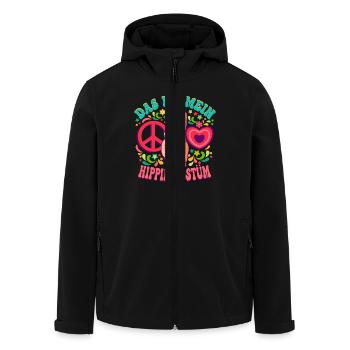 Das Ist Mein Hippie Kostüm Flower Power 60er 70er - Recycelte Männer Softshell-Jacke von Stanley/Stella - Schwarz - Vorne - AI Model Male 185 light (185cm)