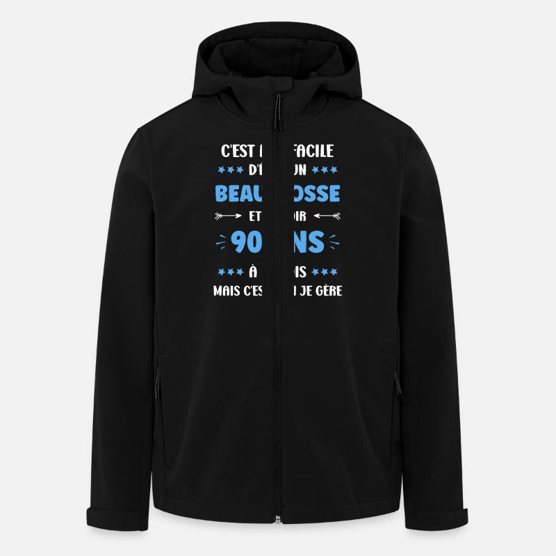 90 ANS - Veste softshell homme en polyester recyclé Stanley/Stella - noir