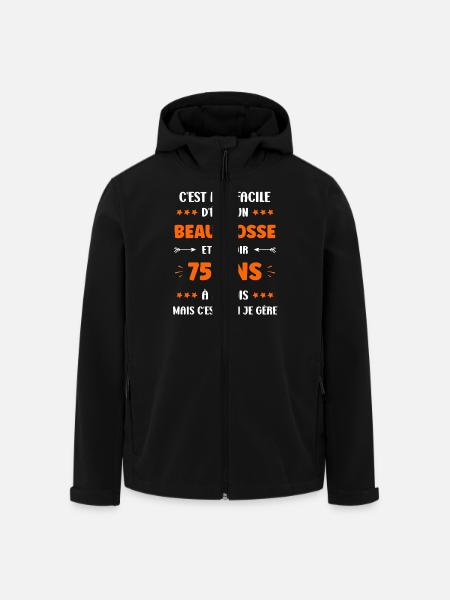 75 ANS - Veste softshell homme en polyester recyclé Stanley/Stella - noir