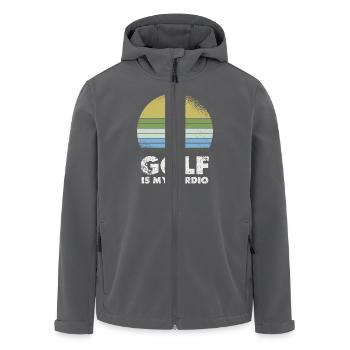 Golf Ist Mein Cardio Retro Design - Recycelte Männer Softshell-Jacke von Stanley/Stella - Anthrazit - Vorne - AI Model Male 185 light (185cm)