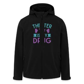 Le théâtre musical est ma conception de théâtre de drogue - Veste softshell homme en polyester recyclé Stanley/Stella - noir - Devant - AI Model Male 185 light (185cm)