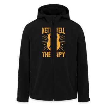 Fitness Fanatics Kettlebell Is My Therapy - Men’s Recycled Softshell Jacket by Stanley/Stella - black - Front - AI Model Male 185 light (185cm)