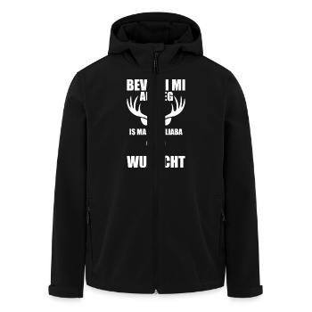 Bevor I mi aufreg Is Ma Liaba Wuascht Geschenk - Recycelte Männer Softshell-Jacke von Stanley/Stella - Schwarz - Vorne - AI Model Male 185 light (185cm)