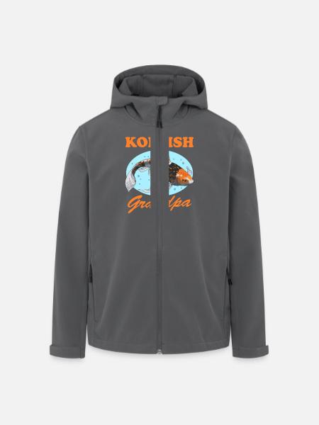 Koi Fische Opa Kois Nishikigoi Geschenk - Recycelte Männer Softshell-Jacke von Stanley/Stella - Schwarz