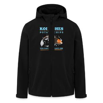 Koi Fish Koi Nishikigoi Gifts - Men’s Recycled Softshell Jacket by Stanley/Stella - black - Front - AI Model Male 185 light (185cm)