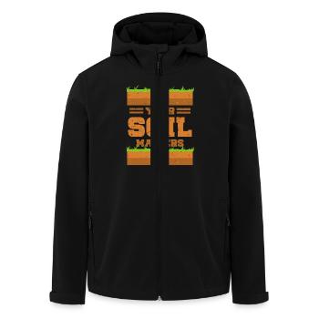 Soil Science Soil Scientist Your Soil Matters - Men’s Recycled Softshell Jacket by Stanley/Stella - black - Front - AI Model Male 185 light (185cm)