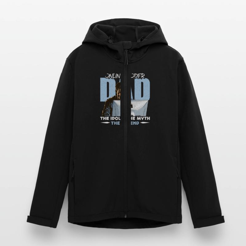 Online Coder Dad The Idol The Myth The Developer Men’s Recycled Softshell Jacket Discoverer by Stanley/Stella