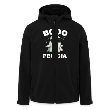 BOO FELICIA - HALLOWEEN GESCHENK - Recycelte Männer Softshell-Jacke von Stanley/Stella - Schwarz - Vorne - AI Model Male 185 light (185cm)