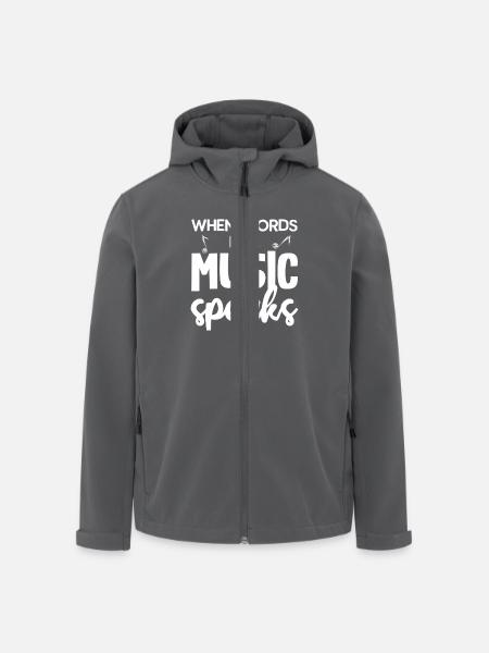 When the words fail, the music speaks - Men’s Recycled Softshell Jacket by Stanley/Stella - black