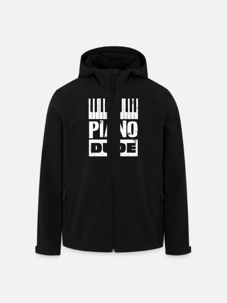Piano Dude Keyboard Lover Piano - Men’s Recycled Softshell Jacket by Stanley/Stella - black
