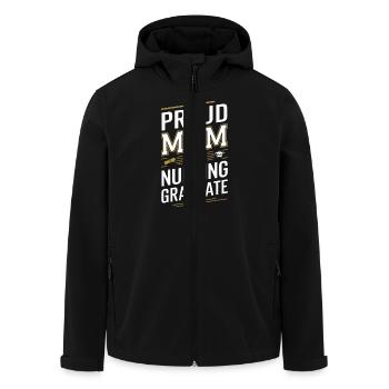 Proud mom of the caregiver - Men’s Recycled Softshell Jacket by Stanley/Stella - black - Front - AI Model Male 185 light (185cm)