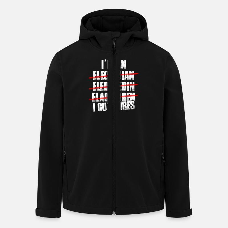 I cut wires electrician - Men’s Recycled Softshell Jacket by Stanley/Stella - black