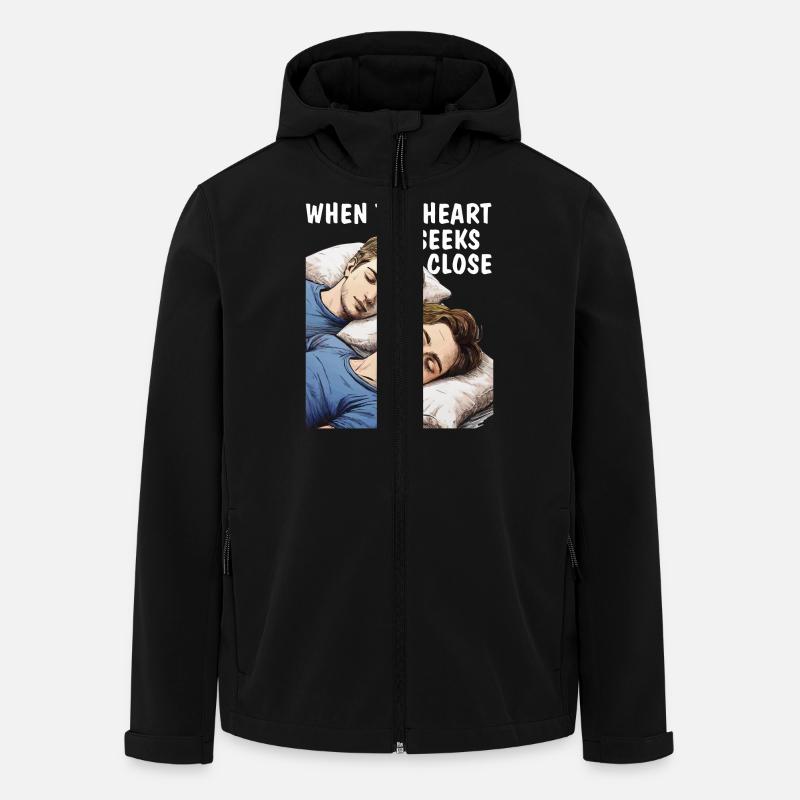 WHEN THE HEART SEEKS CLOSE - Recycelte Männer Softshell-Jacke von Stanley/Stella - Schwarz