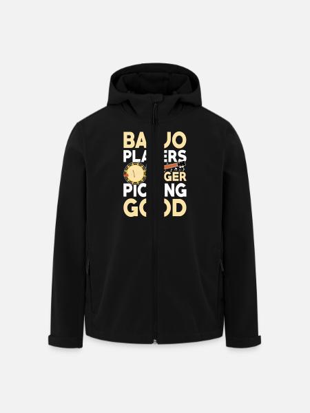 Banjo Players Are Finger-Picking - Men’s Recycled Softshell Jacket by Stanley/Stella - black