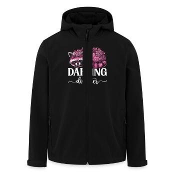 Drôle mignon raton laveur sauvage Mème - Veste softshell homme en polyester recyclé Stanley/Stella - noir - Devant - AI Model Male 185 light (185cm)