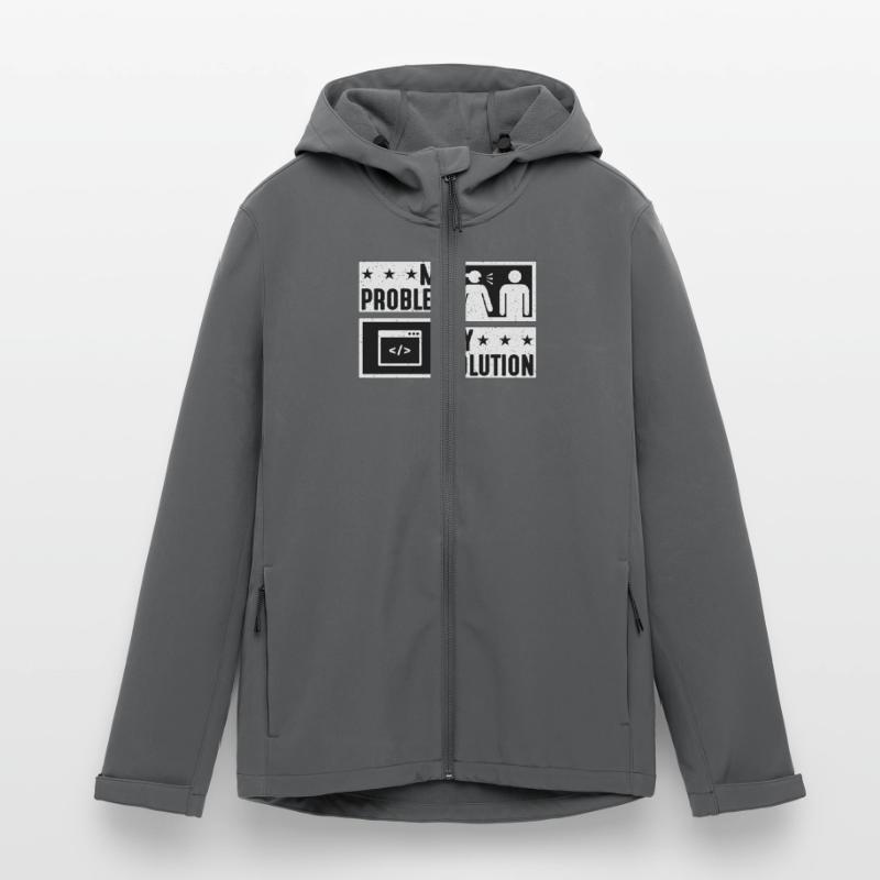 Online Coder My Problem My Pictogram Dad Developer Men’s Recycled Softshell Jacket Discoverer by Stanley/Stella