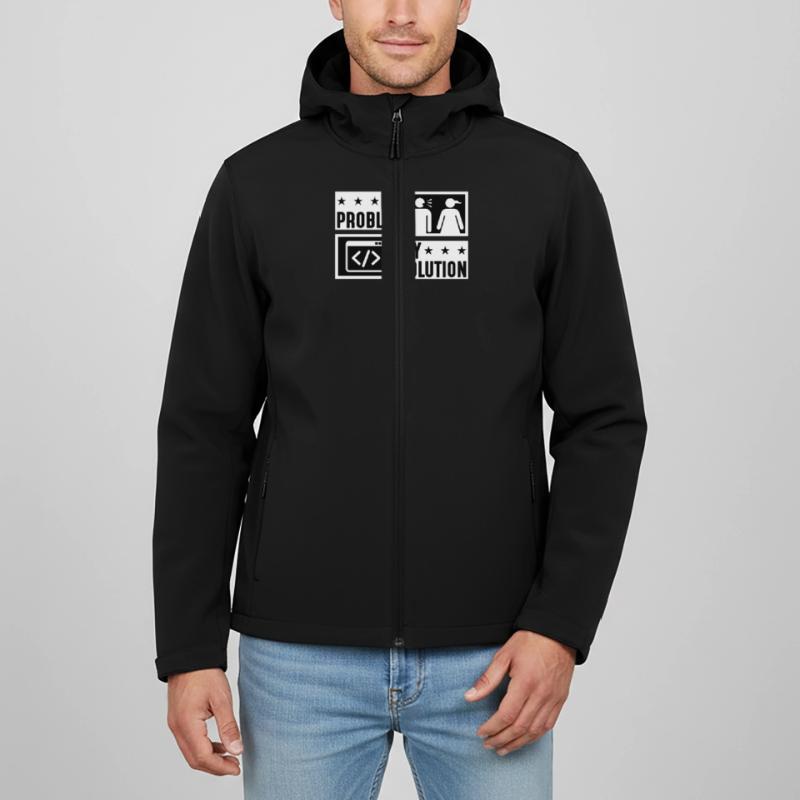 Online Coder My Problem My Solution Pictogram Mom Men’s Recycled Softshell Jacket by Stanley/Stella
