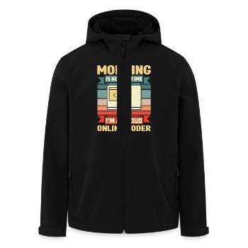 Online Coder Morning Is Not My Time Programmer - Recycelte Männer Softshell-Jacke von Stanley/Stella - Schwarz - Vorne - AI Model Male 185 light (185cm)
