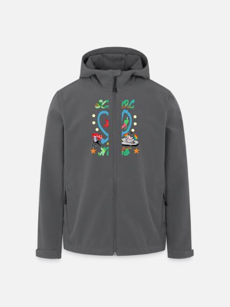 Bunte Schulkrankenschwester - Recycelte Männer Softshell-Jacke von Stanley/Stella - Schwarz