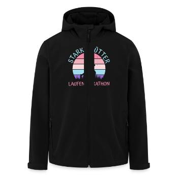 Mama STARKE MÜTTER LAUFEN MARATHON Lustiges - Recycelte Männer Softshell-Jacke von Stanley/Stella - Schwarz - Vorne - AI Model Male 185 light (185cm)