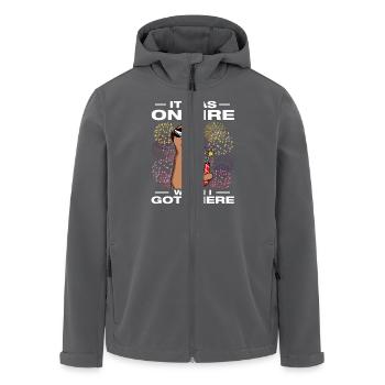 It was on fire: pyrotechnicians, firecrackers, fireworks - Men’s Recycled Softshell Jacket by Stanley/Stella - anthracite - Front - AI Model Male 185 light (185cm)