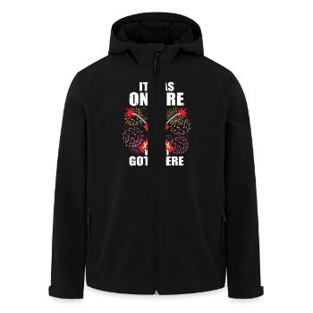 It was on fire Pyrotechniker Böllern Feuerwerk - Recycelte Männer Softshell-Jacke von Stanley/Stella - Schwarz - Vorne - AI Model Male 185 light (185cm)