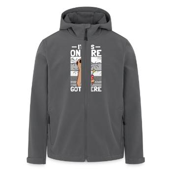 Il était en feu : pyrotechniciens, pétards, feux d’artifice - Veste softshell homme en polyester recyclé Stanley/Stella - charbon - Devant - AI Model Male 185 light (185cm)