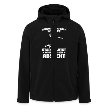 Handball Lovers Handball Sports Players - Men’s Recycled Softshell Jacket by Stanley/Stella - black - Front - AI Model Male 185 light (185cm)