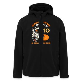 Mission Erfüllt Jetzt 10 Und Immer Noch Toll - Recycelte Männer Softshell-Jacke von Stanley/Stella - Schwarz - Vorne - AI Model Male 185 light (185cm)