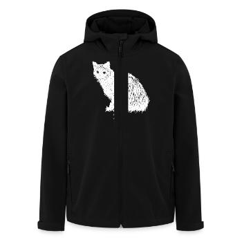 Spooky Vintage Cat – Halloween - Recycelte Männer Softshell-Jacke von Stanley/Stella - Schwarz - Vorne - AI Model Male 185 light (185cm)