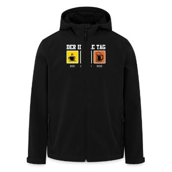 Läufer DER IDEALE TAG Laufen Lustiges - Recycelte Männer Softshell-Jacke von Stanley/Stella - Schwarz - Vorne - AI Model Male 185 light (185cm)