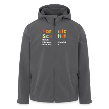 Scientifique médico-légal Drôle Définition Rétro - Veste softshell homme en polyester recyclé Stanley/Stella - noir - Devant - AI Model Male 185 light (185cm)