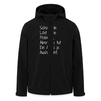 Chocolat et. Pomme - Veste softshell homme en polyester recyclé Stanley/Stella - noir - Devant - AI Model Male 185 light (185cm)