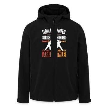 Escrima Arnis Kampfsport - Recycelte Männer Softshell-Jacke von Stanley/Stella - Schwarz - Vorne - AI Model Male 185 light (185cm)